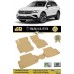 Volkswagen Yeni TIGUAN Makyajlı Kasa 2020-2021 Sahler 4.5D Havuzlu Paspas Bej